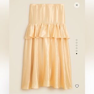 NWT J. Crew Collection Ruffle-Tier Midi Skirt in Sweet Meringue Size 4